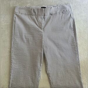 Ann Taylor Striped Blue and White Ankle Pants- Size 10